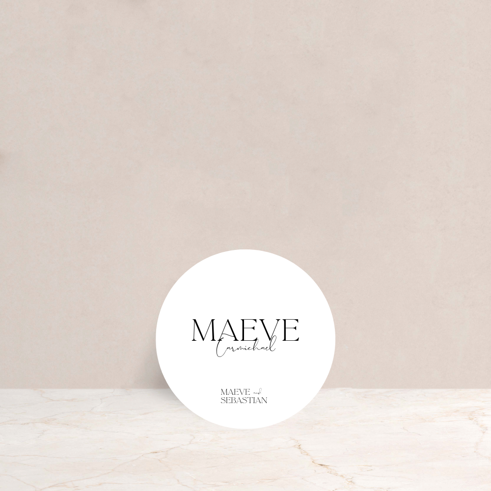 MAEVE Wedding Circle Place Cards - The Ivy Collection | Luxury Wedding Stationery