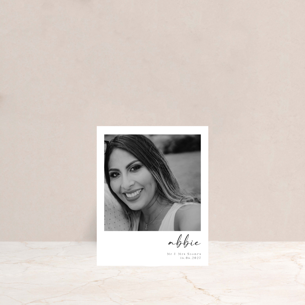 Grace Wedding Polaroid Style Photo Place Cards