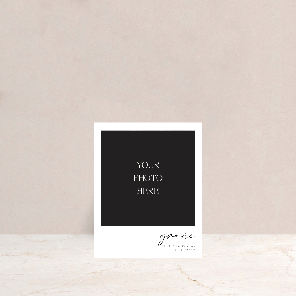 Grace Wedding Polaroid Style Photo Place Cards