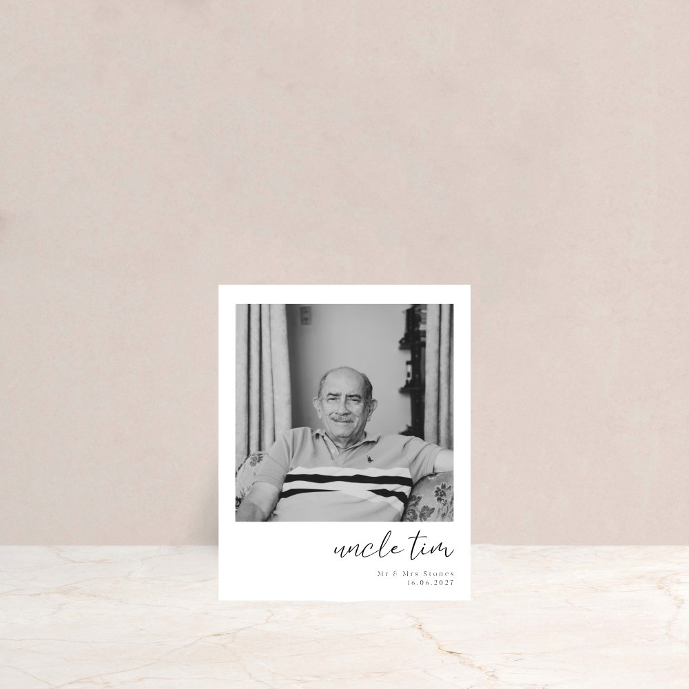 Grace Wedding Polaroid Style Photo Place Cards