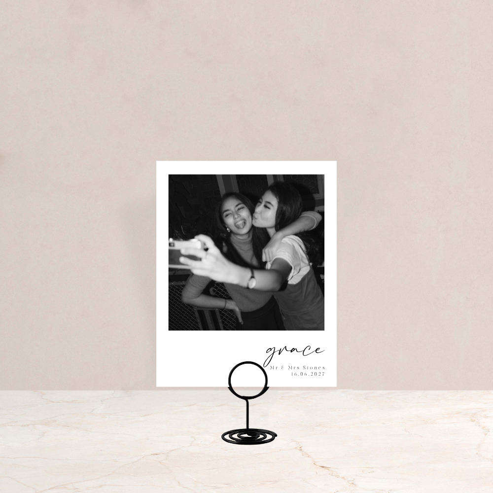 Grace Wedding Polaroid Style Photo Place Cards