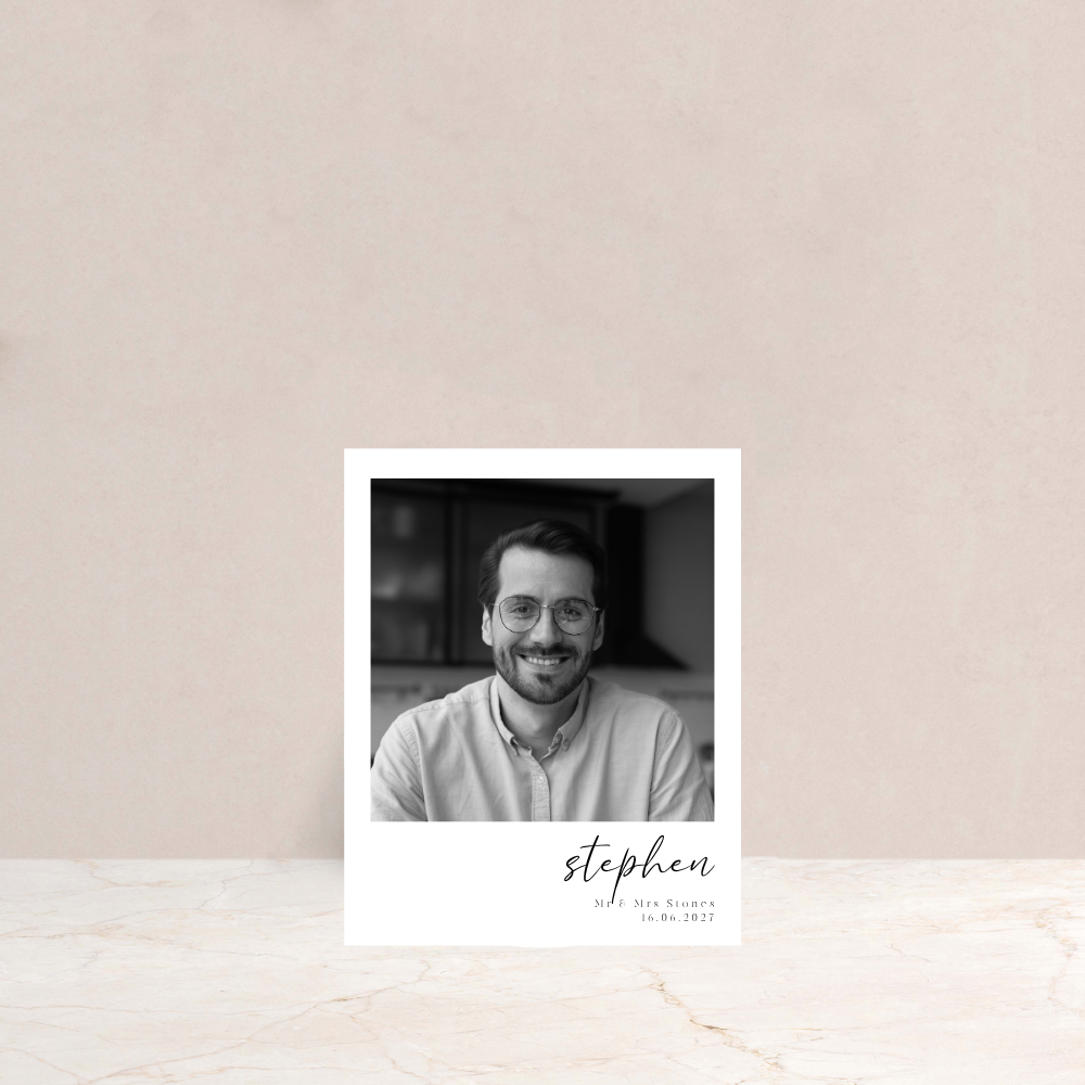 Grace Wedding Polaroid Style Photo Place Cards