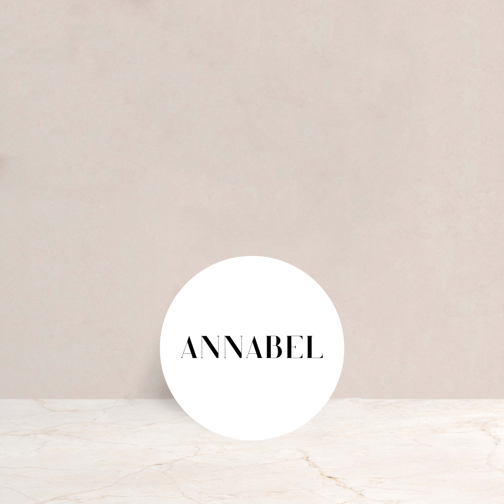 Annabel Wedding Circle Place Cards - The Ivy Collection | Luxury Wedding Stationery