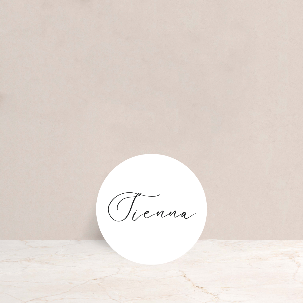 Sienna Wedding Circle Place Cards