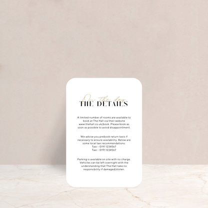 Annabel Wedding Invitation Detail Card - The Ivy Collection | Luxury Wedding Stationery