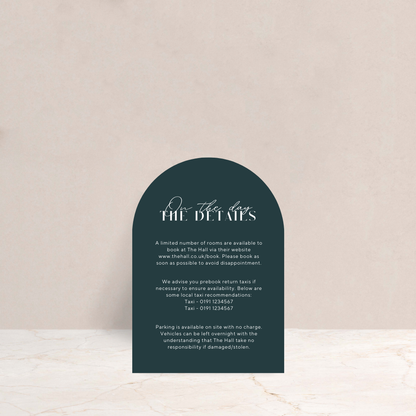 Annabel Wedding Invitation Detail Card - The Ivy Collection | Luxury Wedding Stationery