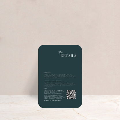Rhi Wedding Invitation Detail Card - The Ivy Collection | Luxury Wedding Stationery