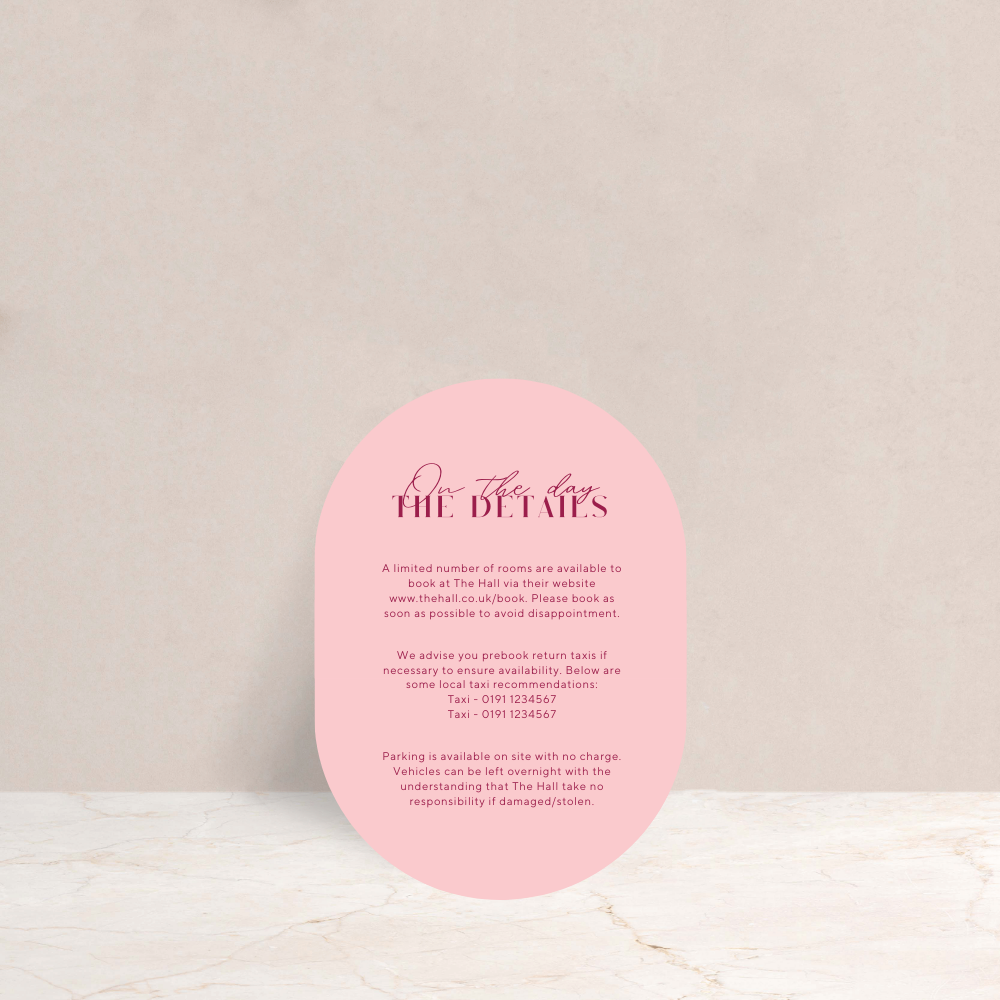 Annabel Wedding Invitation Detail Card - The Ivy Collection | Luxury Wedding Stationery