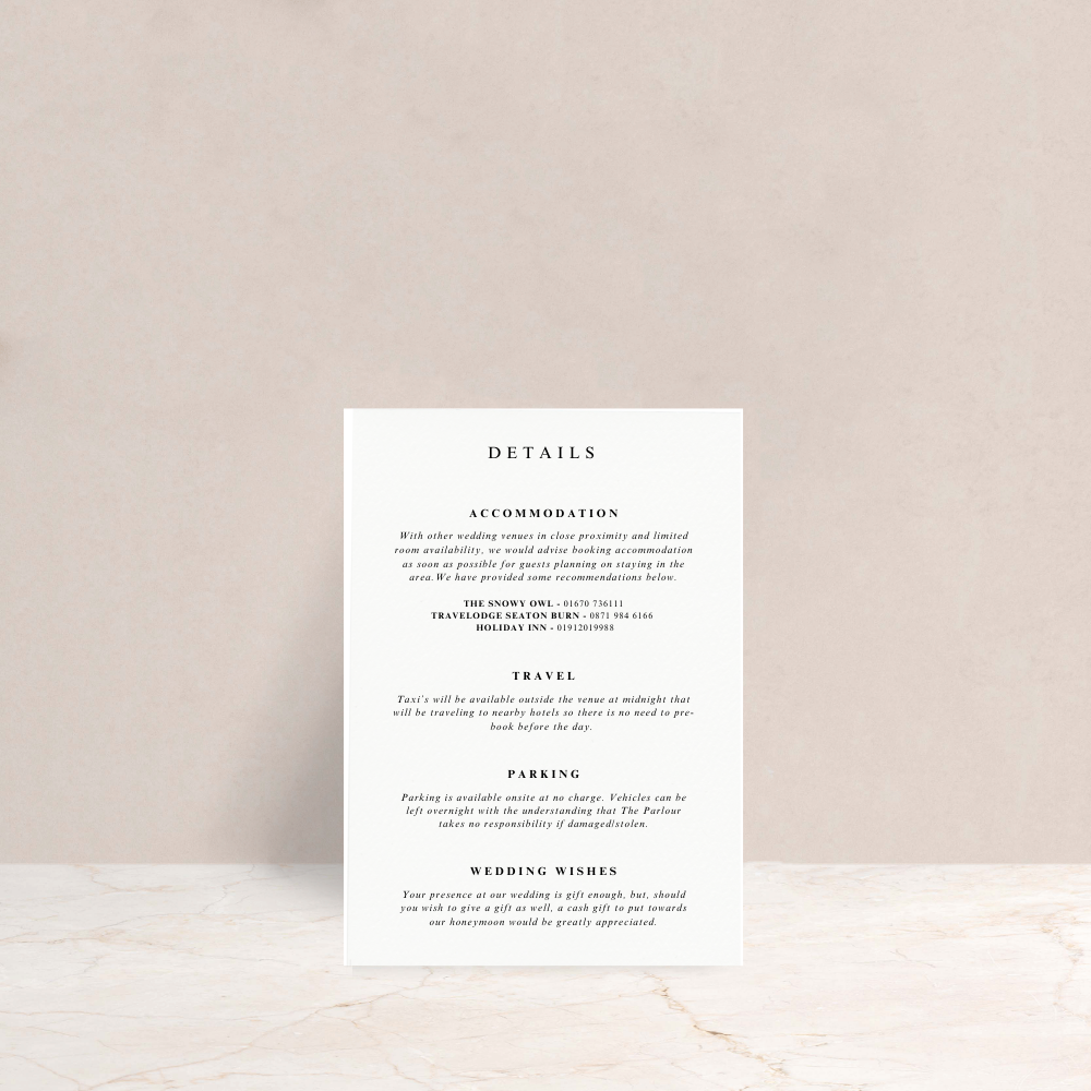 Ebony Wedding Invitation Set