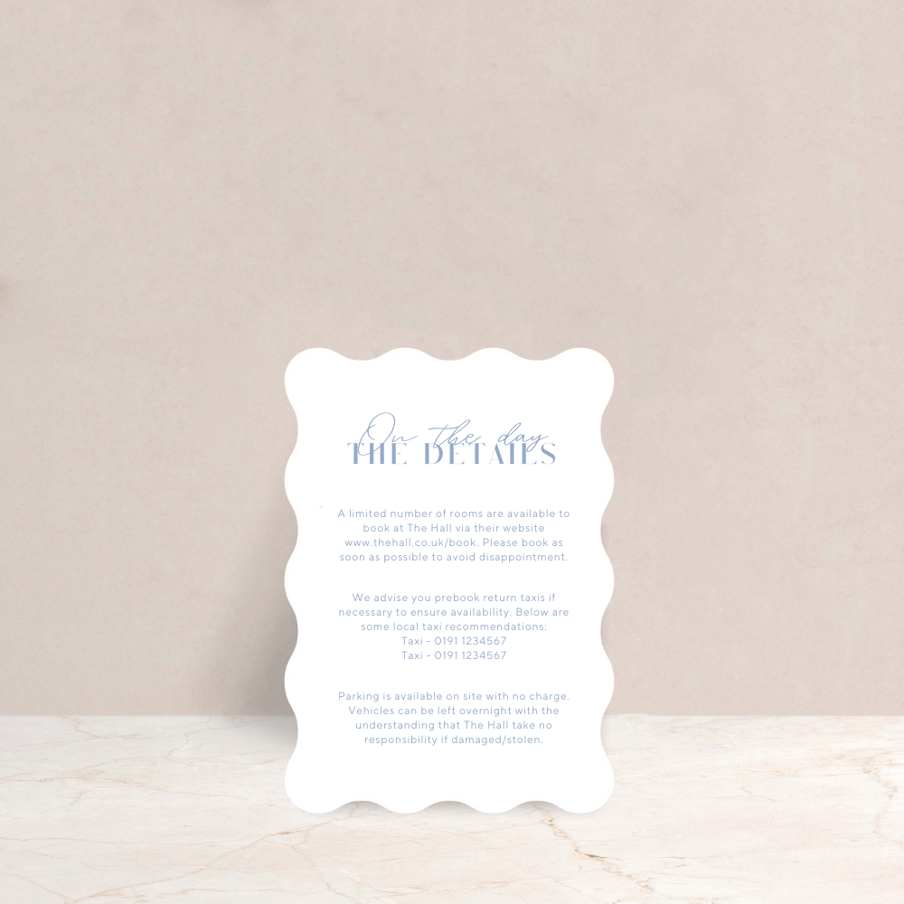 Annabel Wedding Invitation Detail Card - The Ivy Collection | Luxury Wedding Stationery