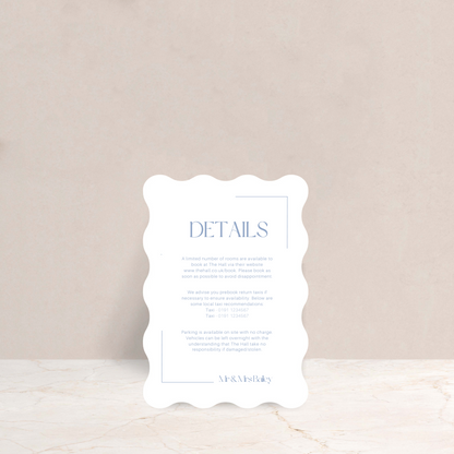 Isobel Wedding Invitation Detail Card