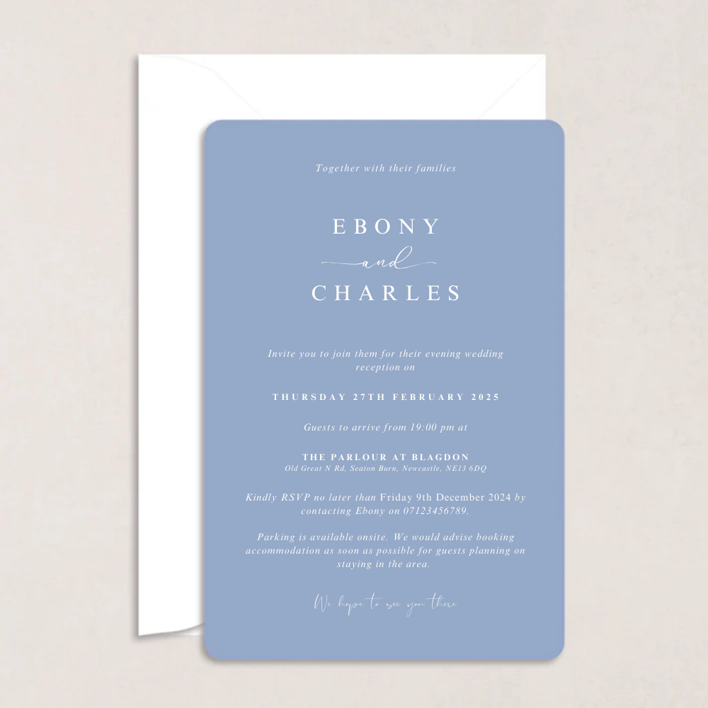 Ebony Evening Wedding Invitation