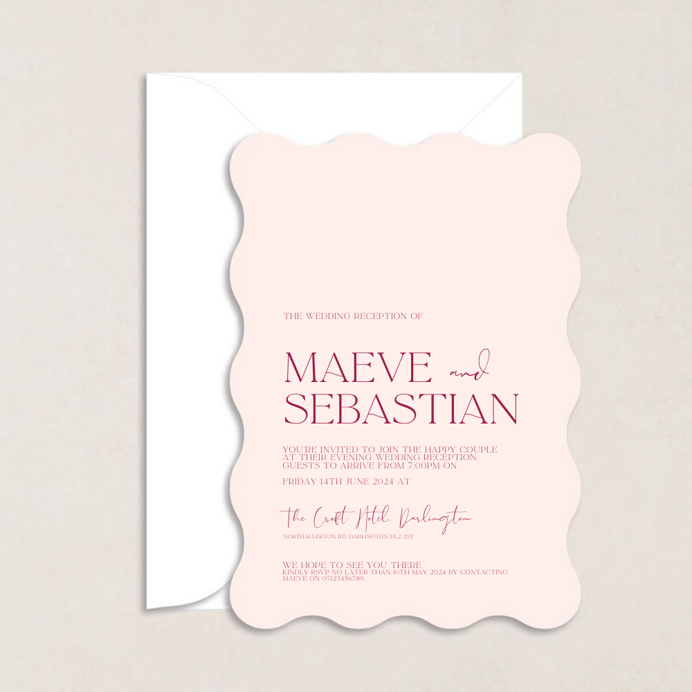 Maeve Evening Wedding Invitation - The Ivy Collection | Luxury Wedding Stationery