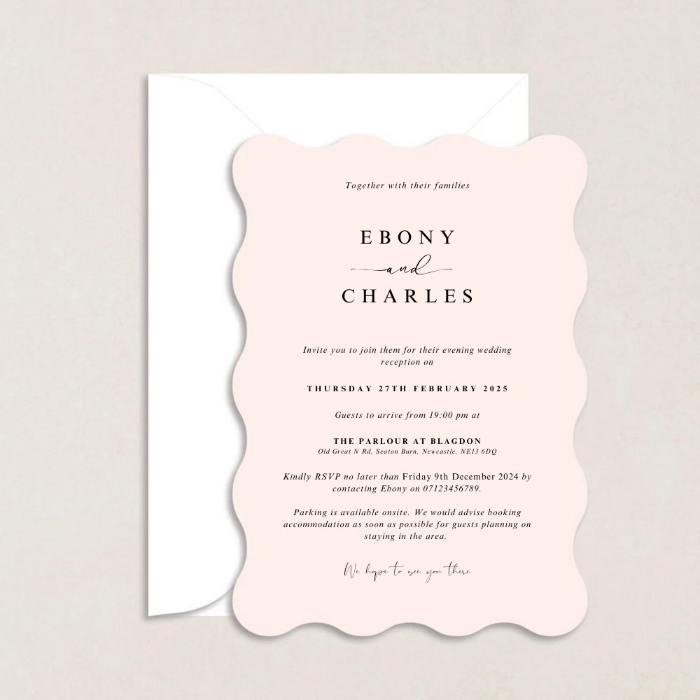 Ebony Evening Wedding Invitation
