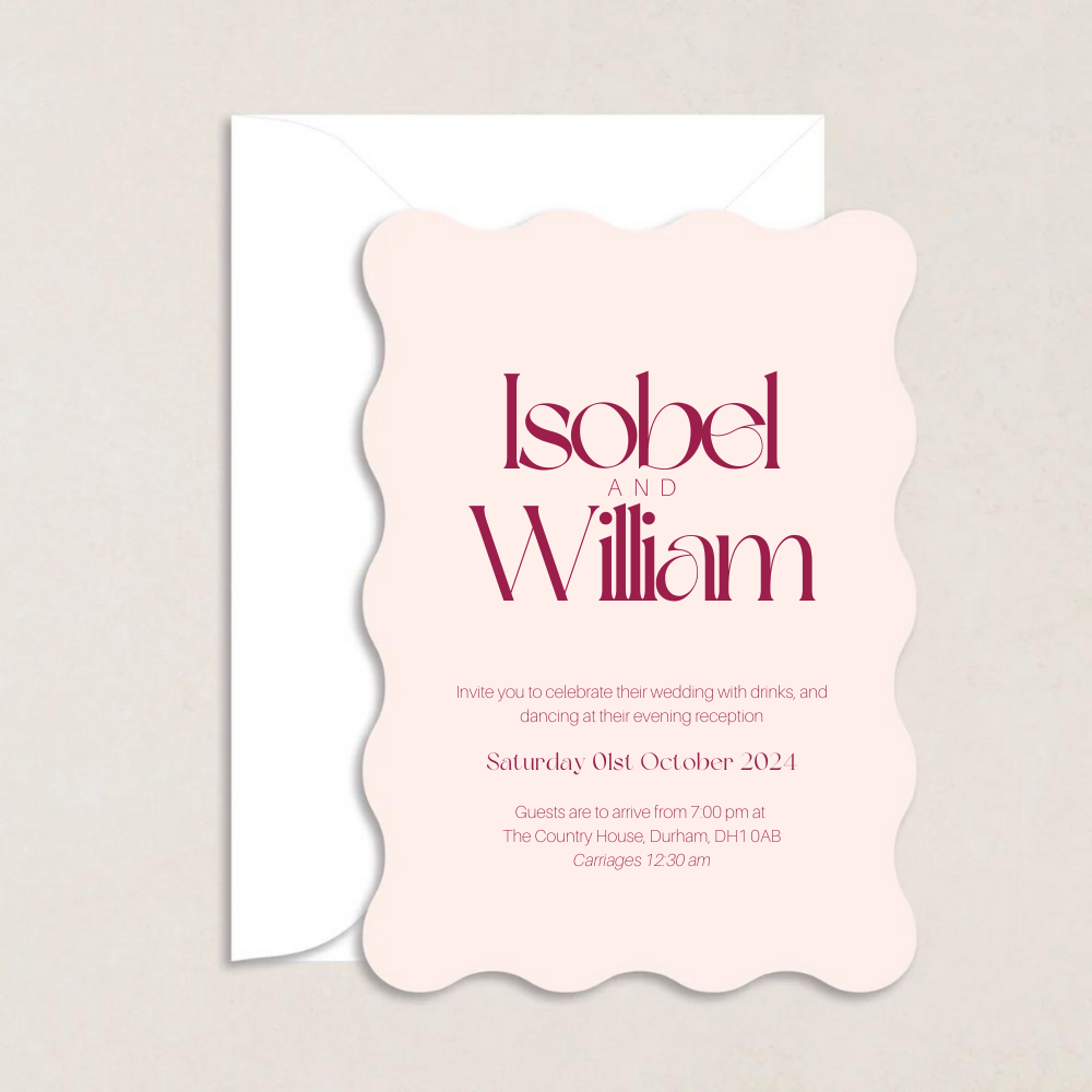 Isobel Evening Wedding Invitation