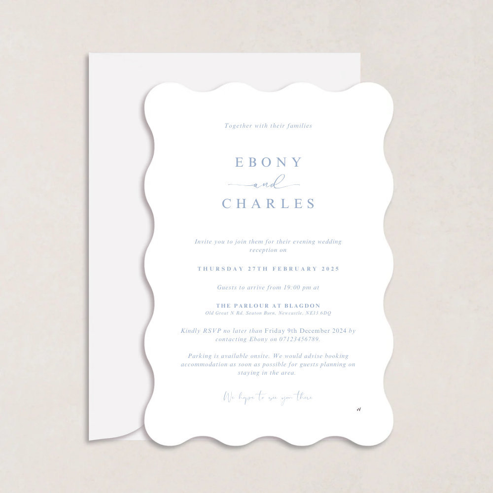 Ebony Evening Wedding Invitation