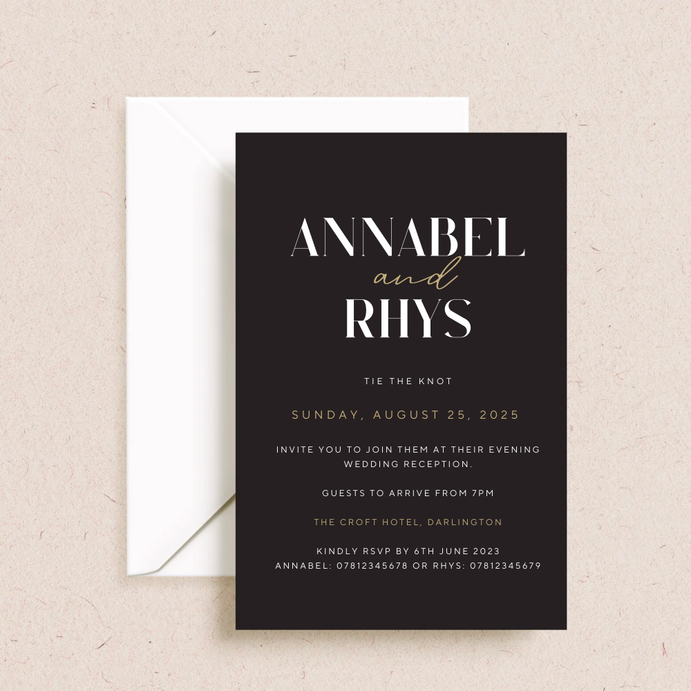 Annabel Evening Wedding Invitation - The Ivy Collection | Luxury Wedding Stationery