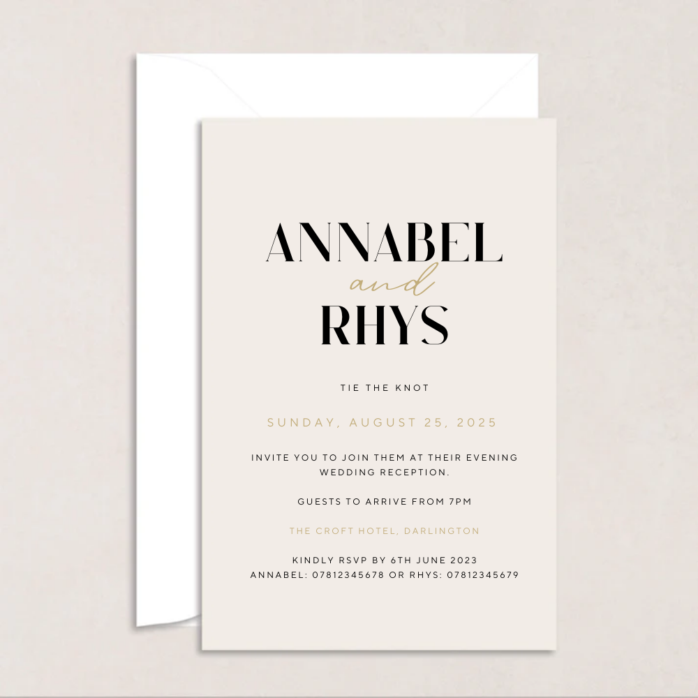 Annabel Evening Wedding Invitation - The Ivy Collection | Luxury Wedding Stationery