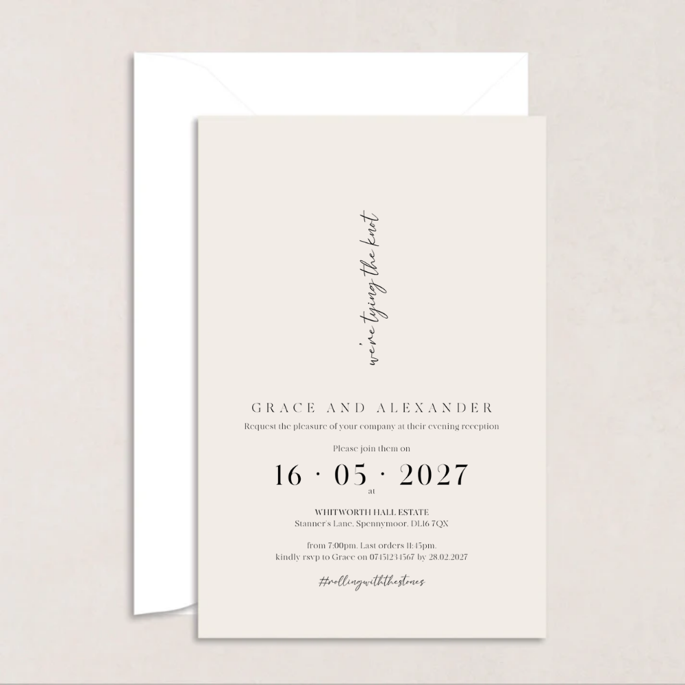 Grace Evening Wedding Invitation