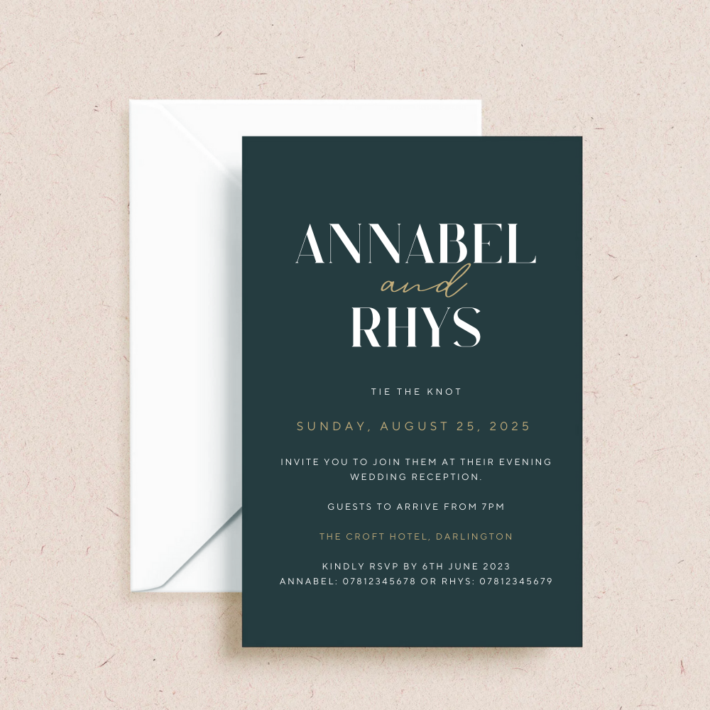 Annabel Evening Wedding Invitation - The Ivy Collection | Luxury Wedding Stationery