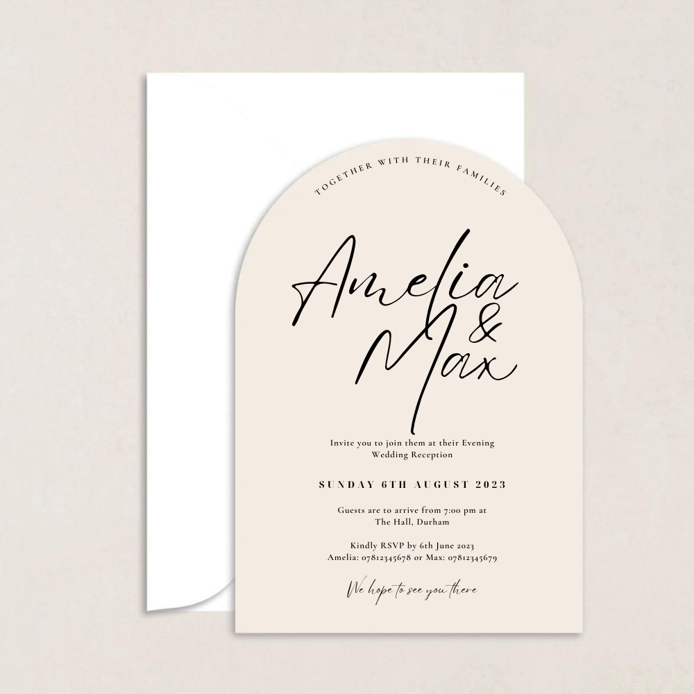 Amelia Evening Wedding Invitation - The Ivy Collection | Luxury Wedding Stationery