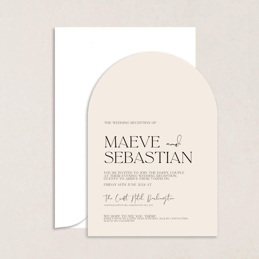 Maeve Evening Wedding Invitation - The Ivy Collection | Luxury Wedding Stationery