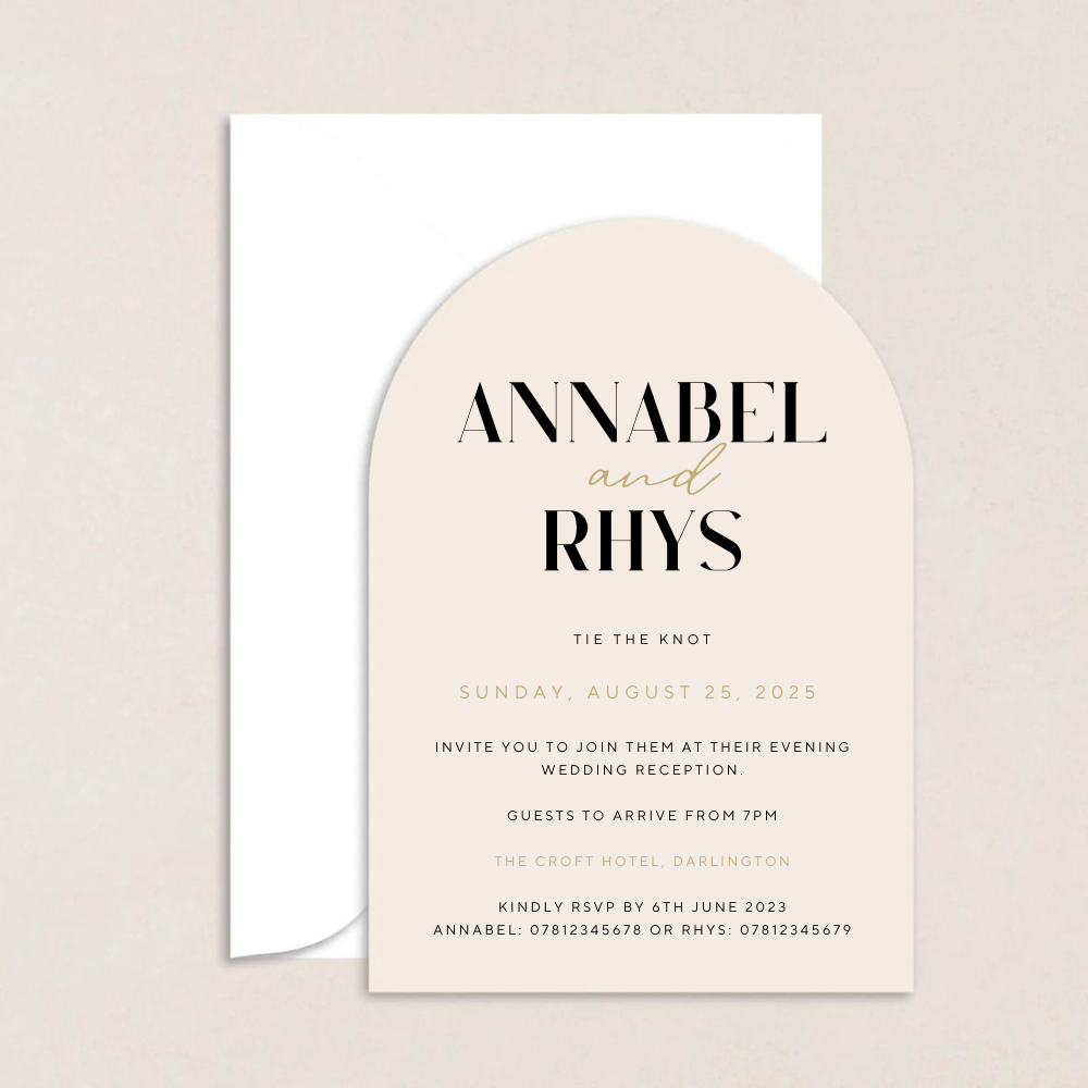 Annabel Evening Wedding Invitation - The Ivy Collection | Luxury Wedding Stationery
