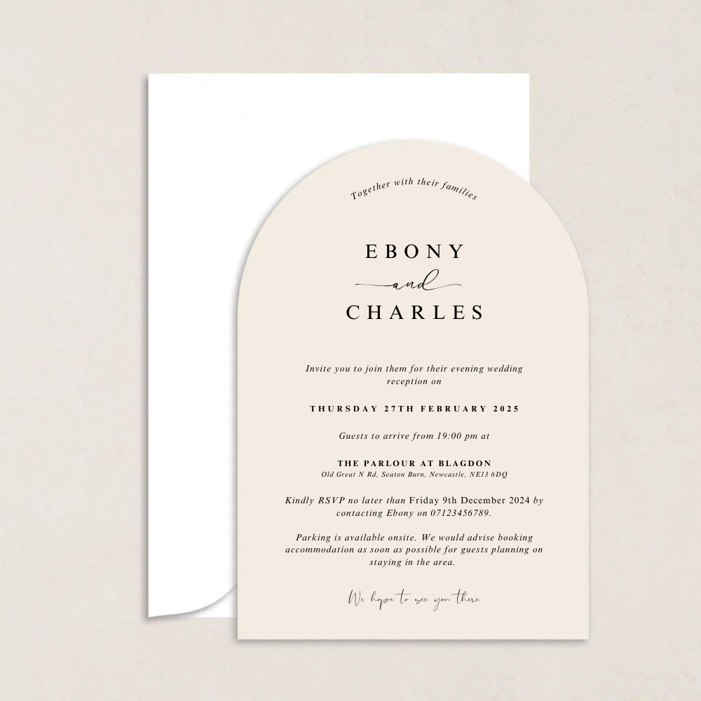 Ebony Evening Wedding Invitation