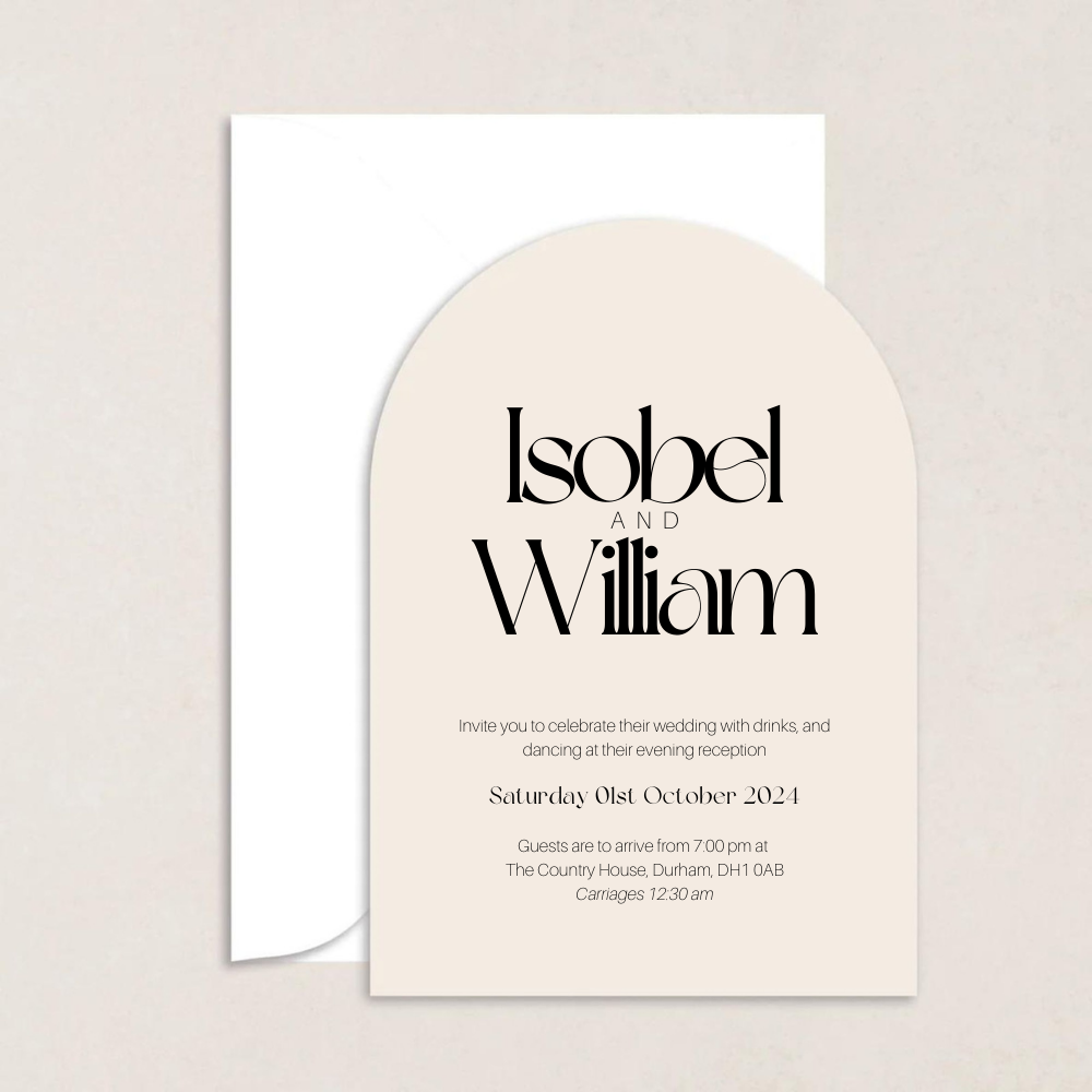 Isobel Evening Wedding Invitation