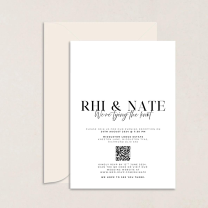 Rhi Evening Wedding Invitation - The Ivy Collection | Luxury Wedding Stationery