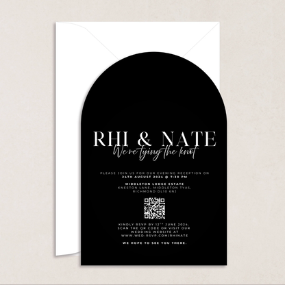Rhi Evening Wedding Invitation - The Ivy Collection | Luxury Wedding Stationery