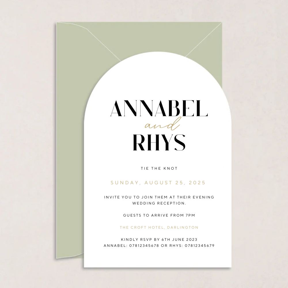 Annabel Evening Wedding Invitation - The Ivy Collection | Luxury Wedding Stationery