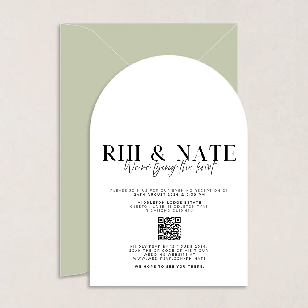 Rhi Evening Wedding Invitation - The Ivy Collection | Luxury Wedding Stationery