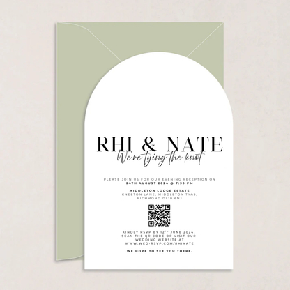 Rhi Evening Wedding Invitation - The Ivy Collection | Luxury Wedding Stationery