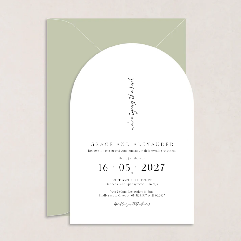 Grace Evening Wedding Invitation
