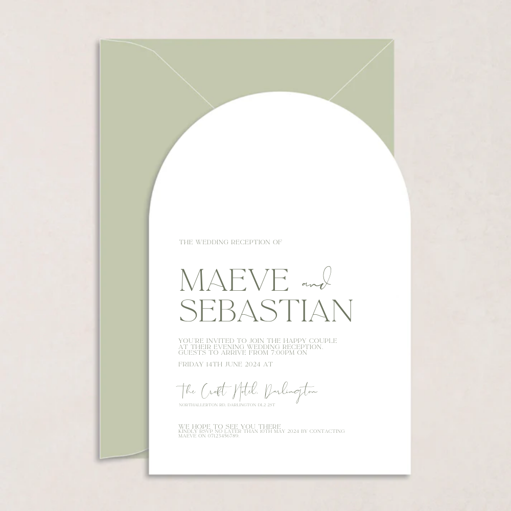 Maeve Evening Wedding Invitation - The Ivy Collection | Luxury Wedding Stationery