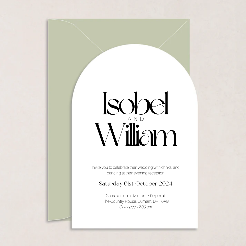 Isobel Evening Wedding Invitation