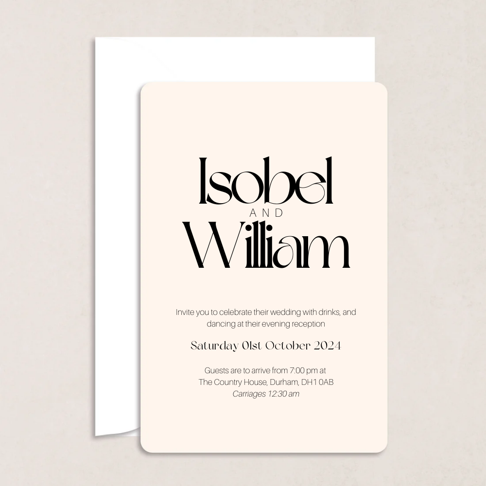 Isobel Evening Wedding Invitation