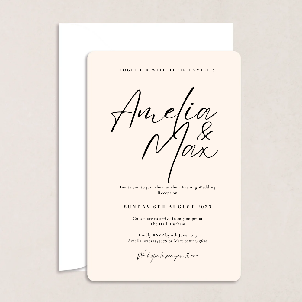 Amelia Evening Wedding Invitation - The Ivy Collection | Luxury Wedding Stationery