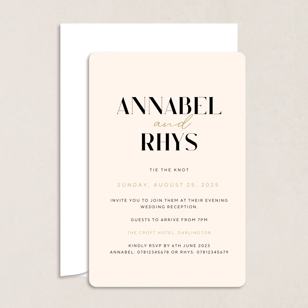 Annabel Evening Wedding Invitation - The Ivy Collection | Luxury Wedding Stationery