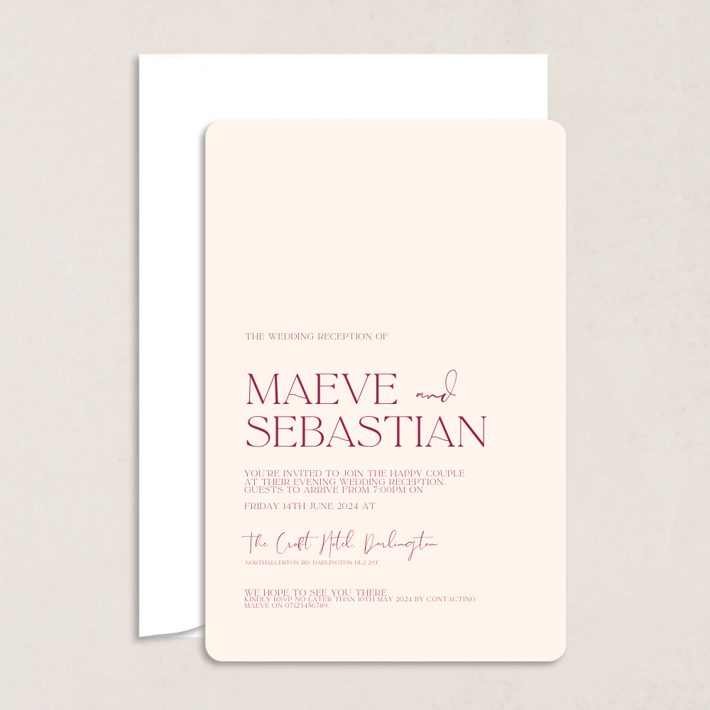 Maeve Evening Wedding Invitation - The Ivy Collection | Luxury Wedding Stationery