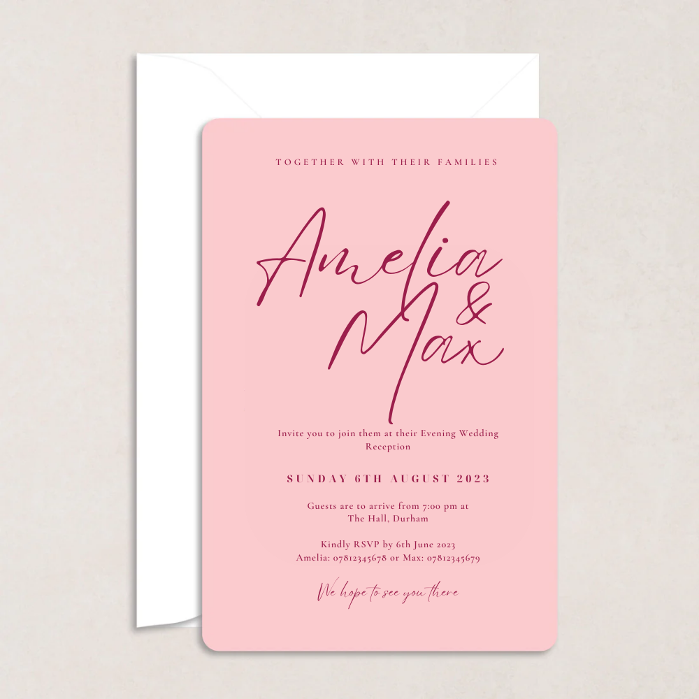 Amelia Evening Wedding Invitation - The Ivy Collection | Luxury Wedding Stationery