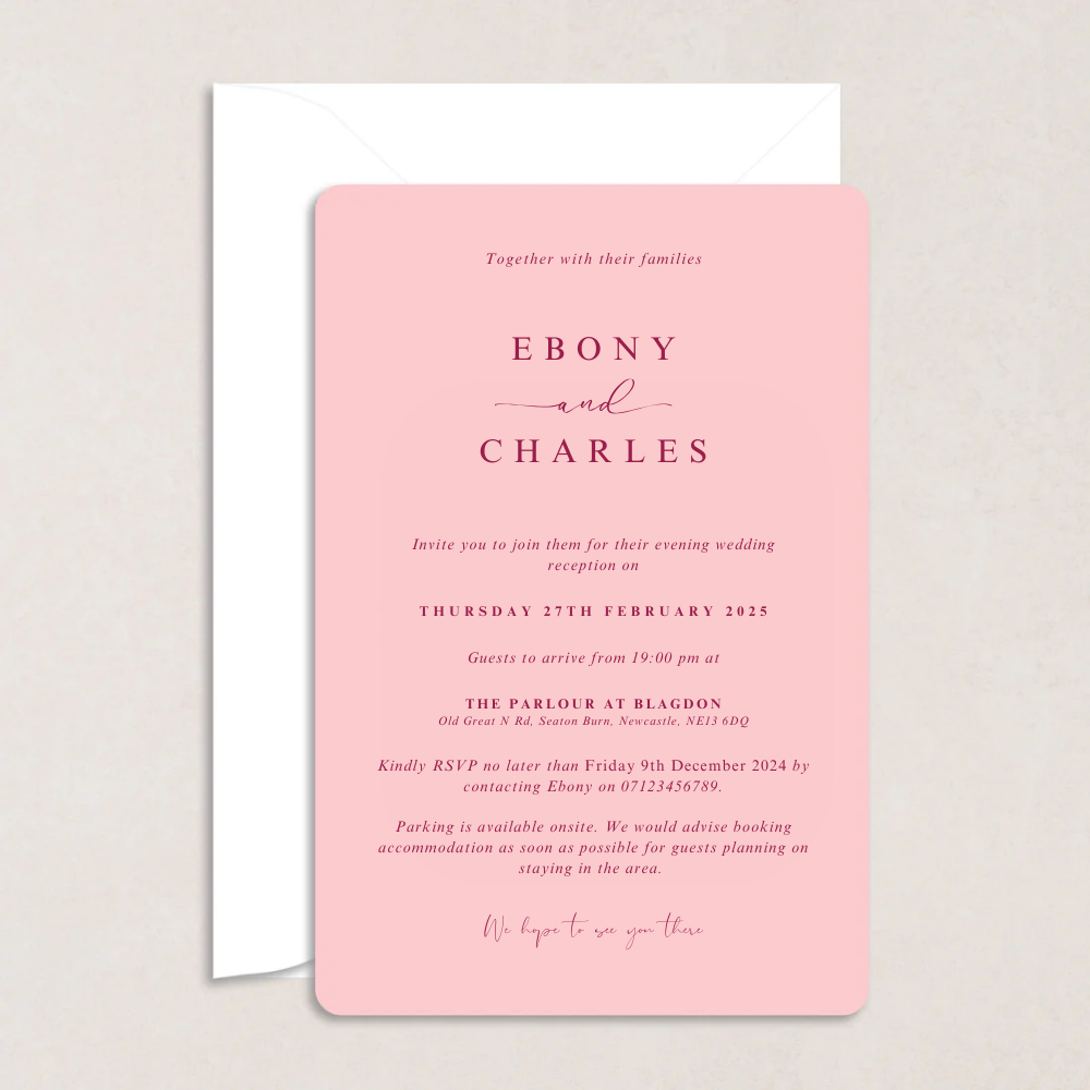 Ebony Evening Wedding Invitation