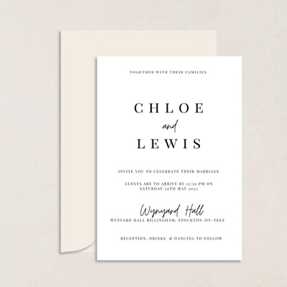 Chloe Wedding Invitations - Wedding Invitations available at The Ivy Collection | Luxury Wedding Stationery