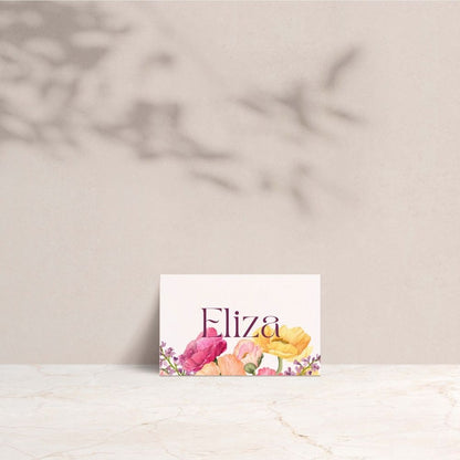 ELIZA Wildflower Wedding Place Cards - Wedding Reception Stationery available at The Ivy Collection | Luxury Wedding Stationery