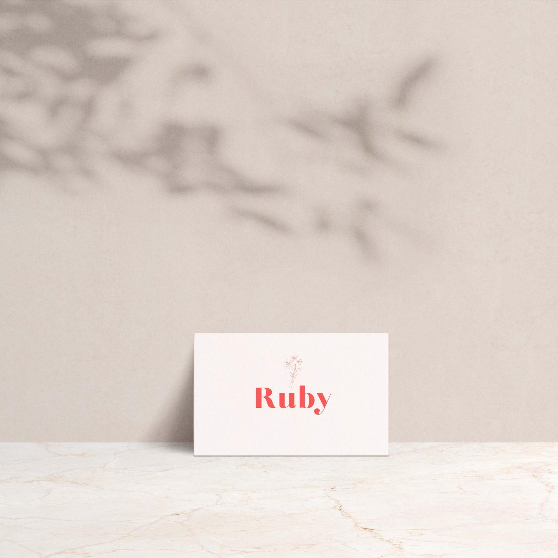 RUBY Wedding Place Cards - Wedding Reception Stationery available at The Ivy Collection | Luxury Wedding Stationery