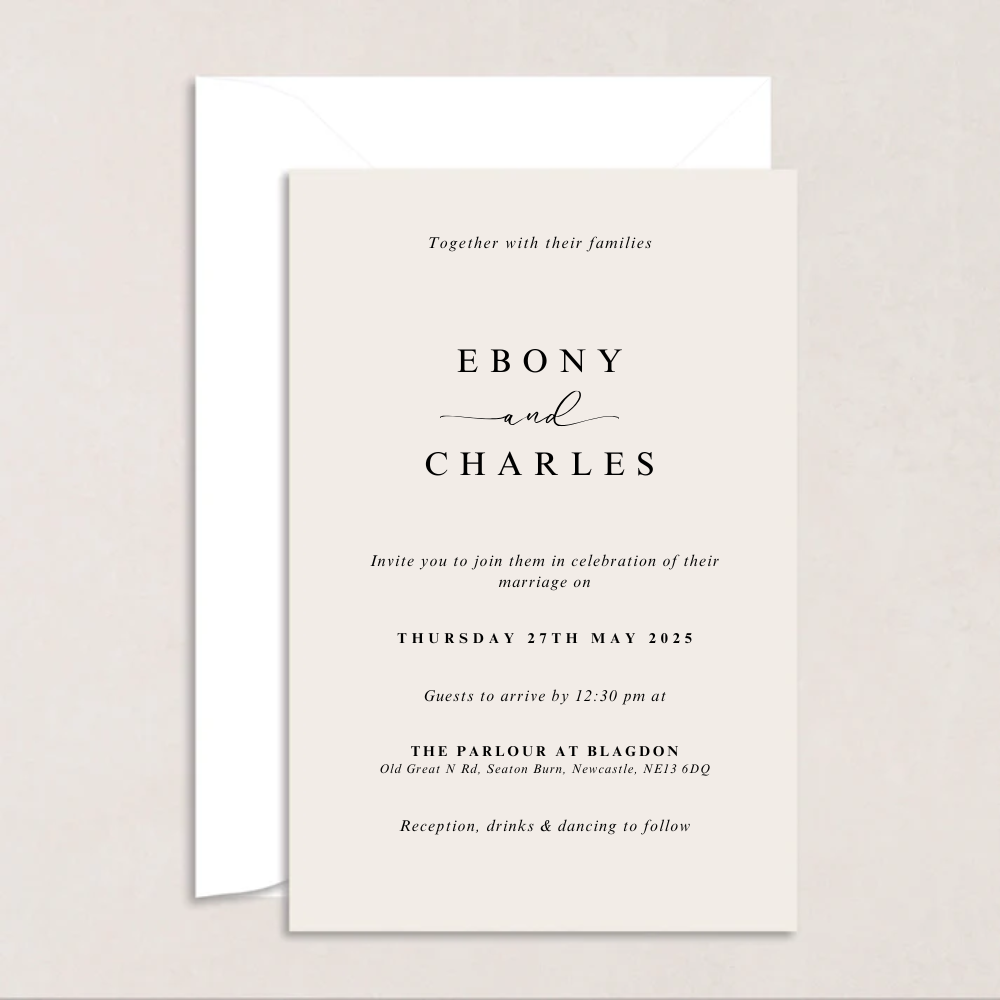 Ebony Wedding Invitations