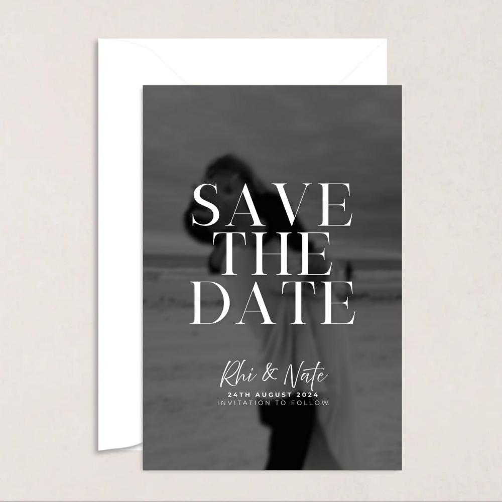 Rhi Wedding Picture Save the Date - The Ivy Collection | Luxury Wedding Stationery