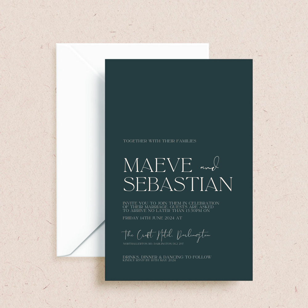 Maeve Wedding Invitations - The Ivy Collection | Luxury Wedding Stationery