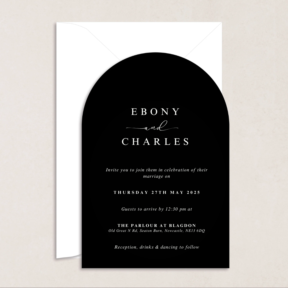 Ebony Wedding Invitations